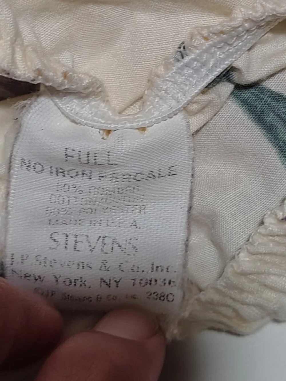 Vintage J.P. Stevens Full Sheet Set Floral Purple No Iron Percale USA 2 Piece